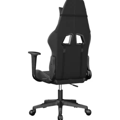 vidaXL Gamestoel kunstleer zwart en grijs