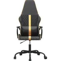 vidaXL Gamestoel kunstleer zwart en goud