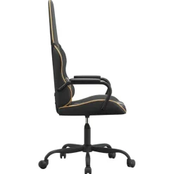 vidaXL Gamestoel kunstleer zwart en goud