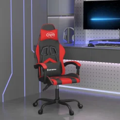 vidaXL Gamestoel kunstleer zwart en rood