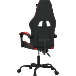 vidaXL Gamestoel kunstleer zwart en rood