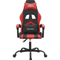 vidaXL Gamestoel kunstleer zwart en rood
