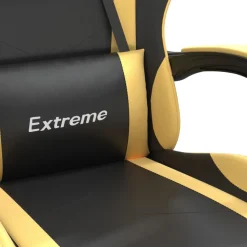 vidaXL Gamestoel kunstleer zwart en goud