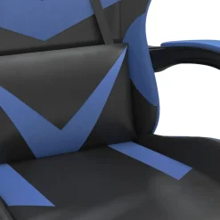 vidaXL Gamestoel kunstleer zwart en blauw