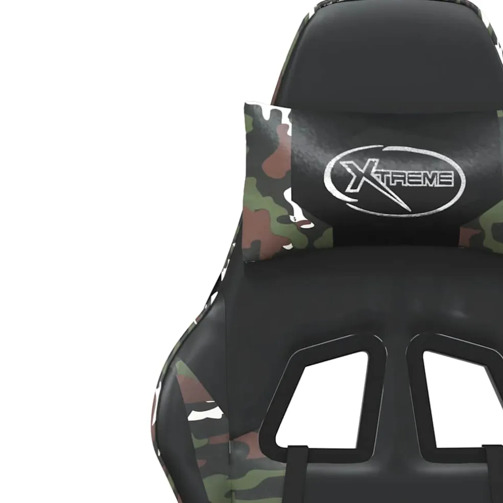 vidaXL Gamestoel kunstleer zwart en camouflage