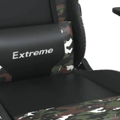 vidaXL Gamestoel kunstleer zwart en camouflage