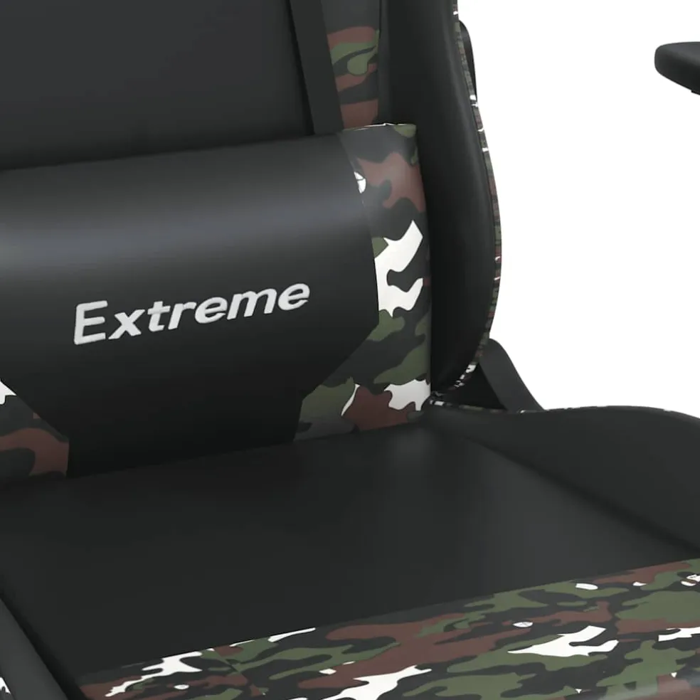 vidaXL Gamestoel kunstleer zwart en camouflage