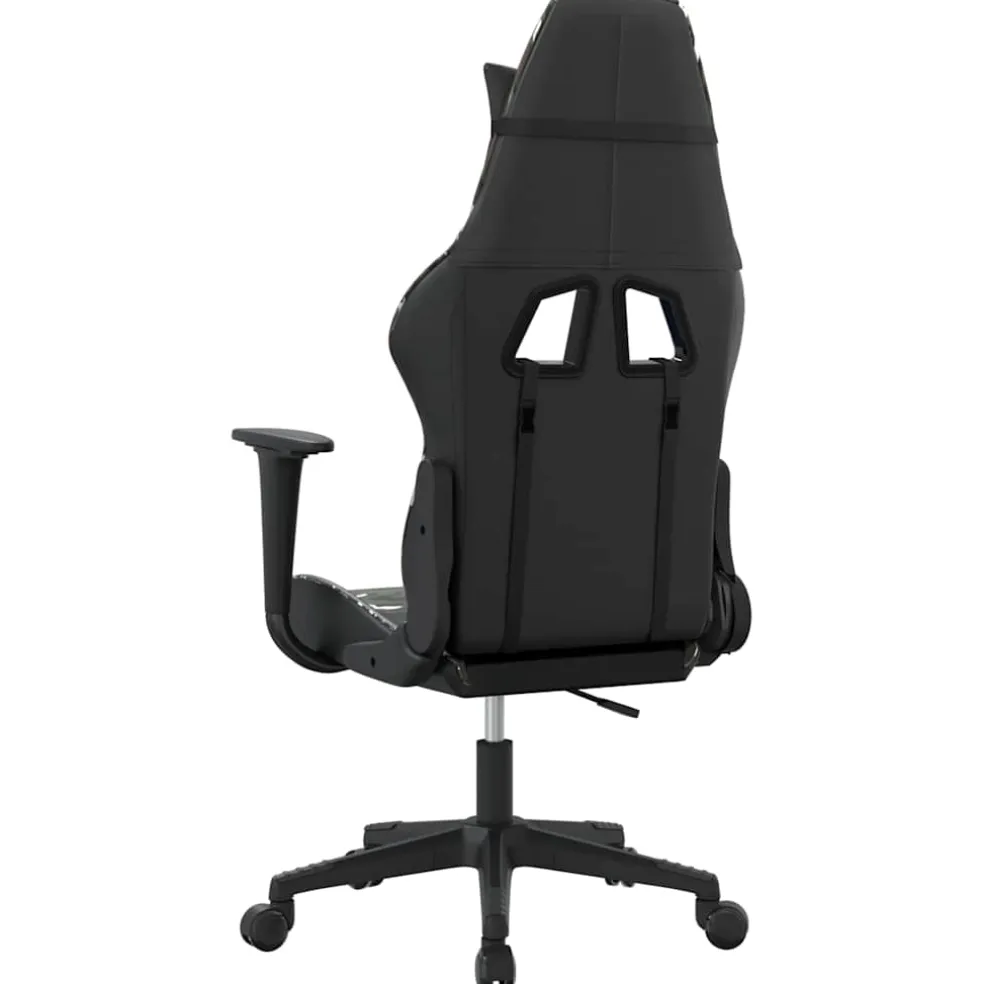 vidaXL Gamestoel kunstleer zwart en camouflage