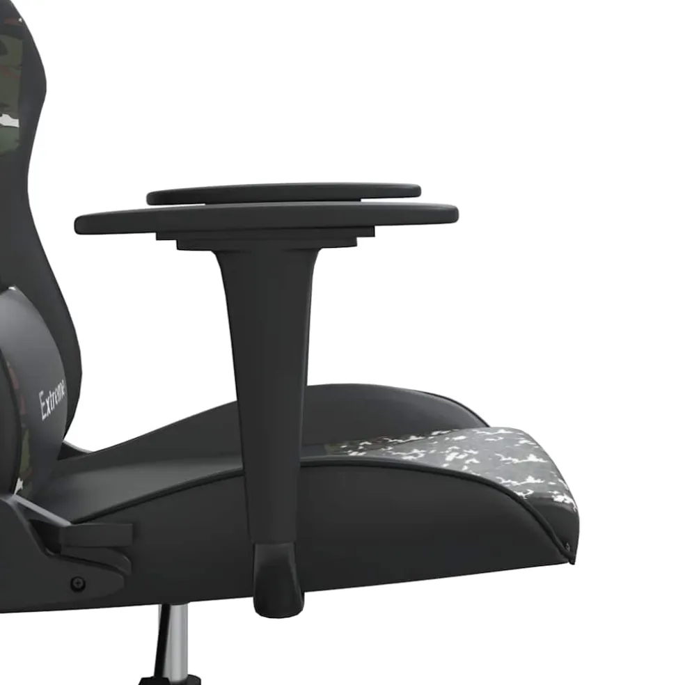 vidaXL Gamestoel kunstleer zwart en camouflage