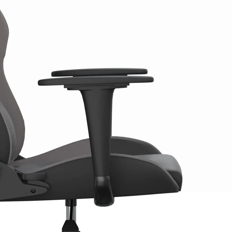 vidaXL Gamestoel kunstleer zwart en grijs