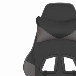 vidaXL Gamestoel kunstleer zwart en grijs