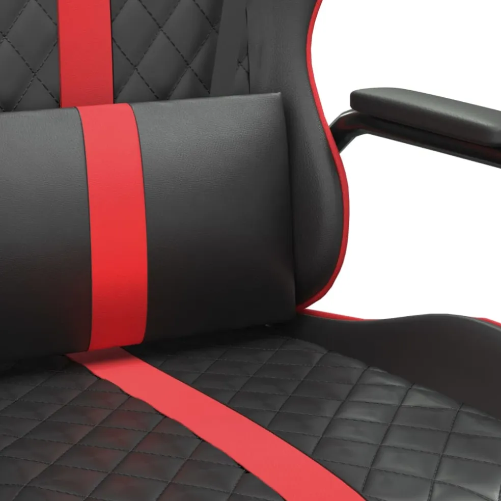 vidaXL Gamestoel kunstleer zwart en rood