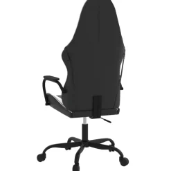 vidaXL Gamestoel kunstleer zwart en wit