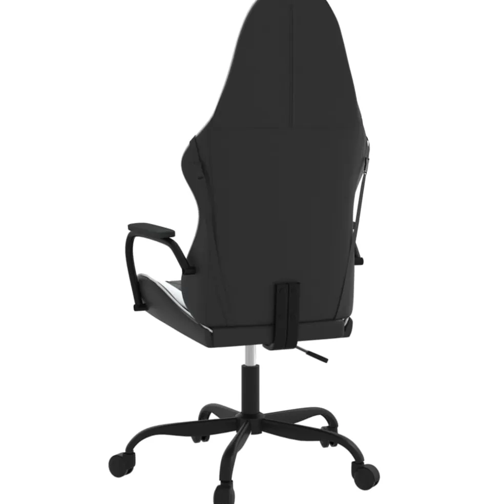 vidaXL Gamestoel kunstleer zwart en wit