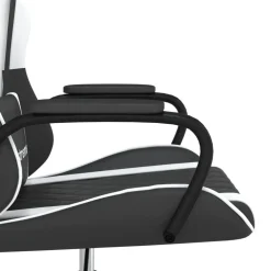 vidaXL Gamestoel kunstleer zwart en wit