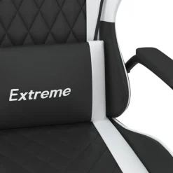 vidaXL Gamestoel kunstleer zwart en wit