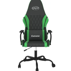 vidaXL Gamestoel kunstleer zwart en groen