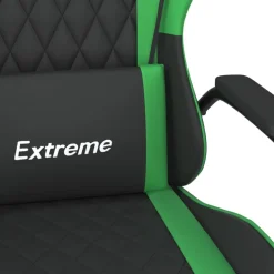 vidaXL Gamestoel kunstleer zwart en groen