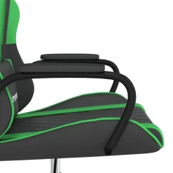 vidaXL Gamestoel kunstleer zwart en groen