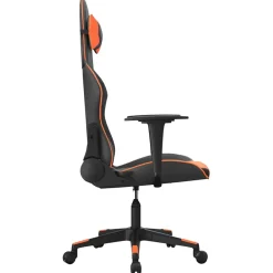 vidaXL Gamestoel kunstleer zwart en oranje
