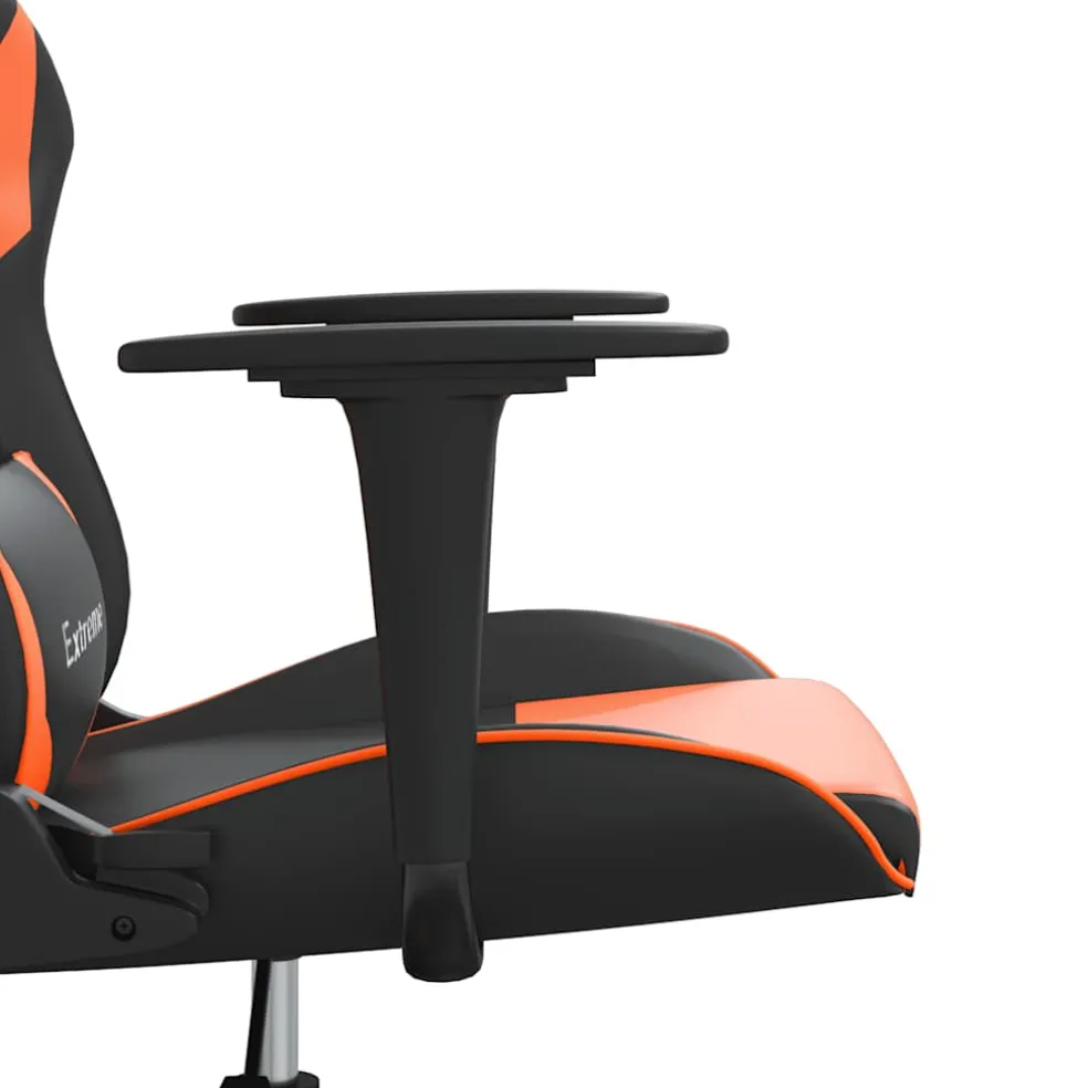 vidaXL Gamestoel kunstleer zwart en oranje