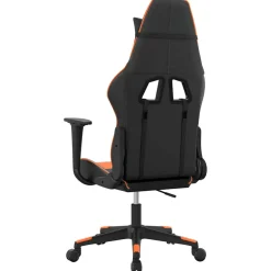vidaXL Gamestoel kunstleer zwart en oranje