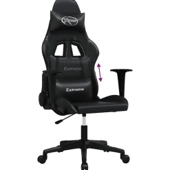 vidaXL Gamestoel kunstleer zwart