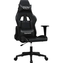vidaXL Gamestoel kunstleer zwart