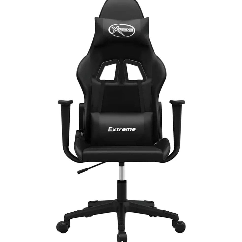 vidaXL Gamestoel kunstleer zwart