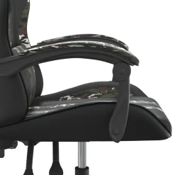 vidaXL Gamestoel kunstleer zwart en camouflage