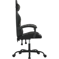 vidaXL Gamestoel kunstleer zwart en camouflage