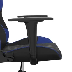 vidaXL Gamestoel kunstleer zwart en blauw