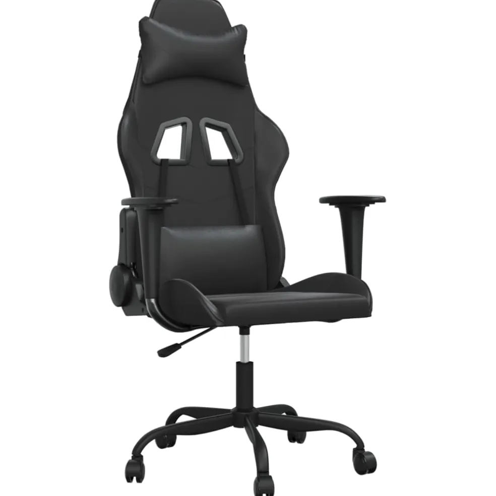 vidaXL Gamestoel kunstleer zwart