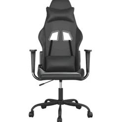 vidaXL Gamestoel kunstleer zwart