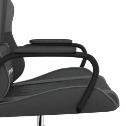 vidaXL Gamestoel kunstleer zwart en grijs