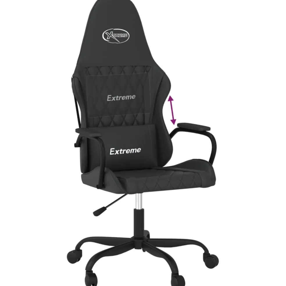 vidaXL Gamestoel kunstleer zwart