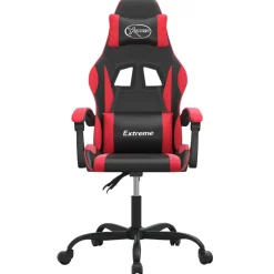 vidaXL Gamestoel kunstleer zwart en rood