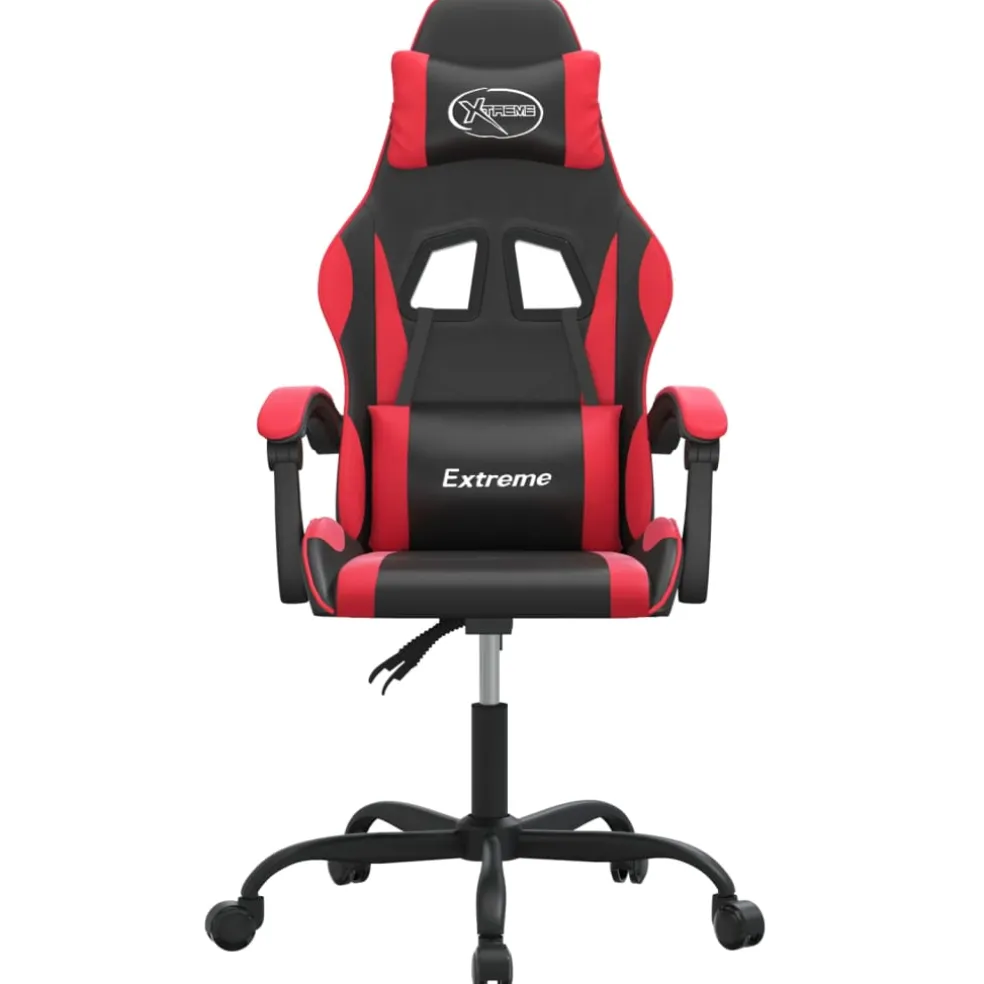 vidaXL Gamestoel kunstleer zwart en rood