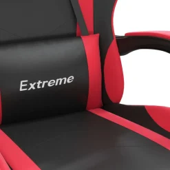 vidaXL Gamestoel kunstleer zwart en rood