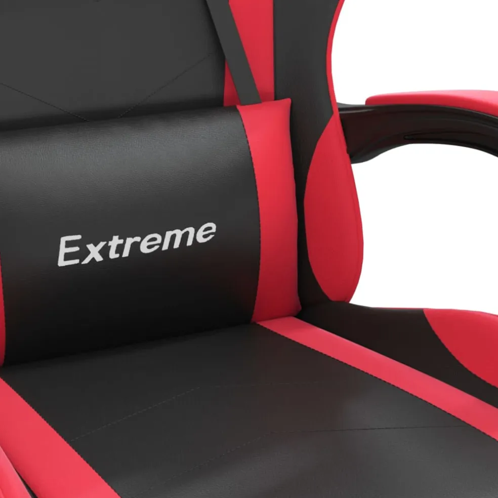 vidaXL Gamestoel kunstleer zwart en rood