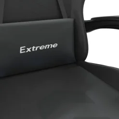 vidaXL Gamestoel met voetensteun kunstleer zwart
