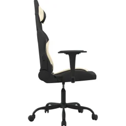 vidaXL Gamestoel met voetensteun kunstleer zwart en blauw