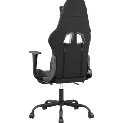 vidaXL Gamestoel met voetensteun kunstleer zwart en camouflage