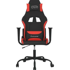 vidaXL Gamestoel stof zwart en rood
