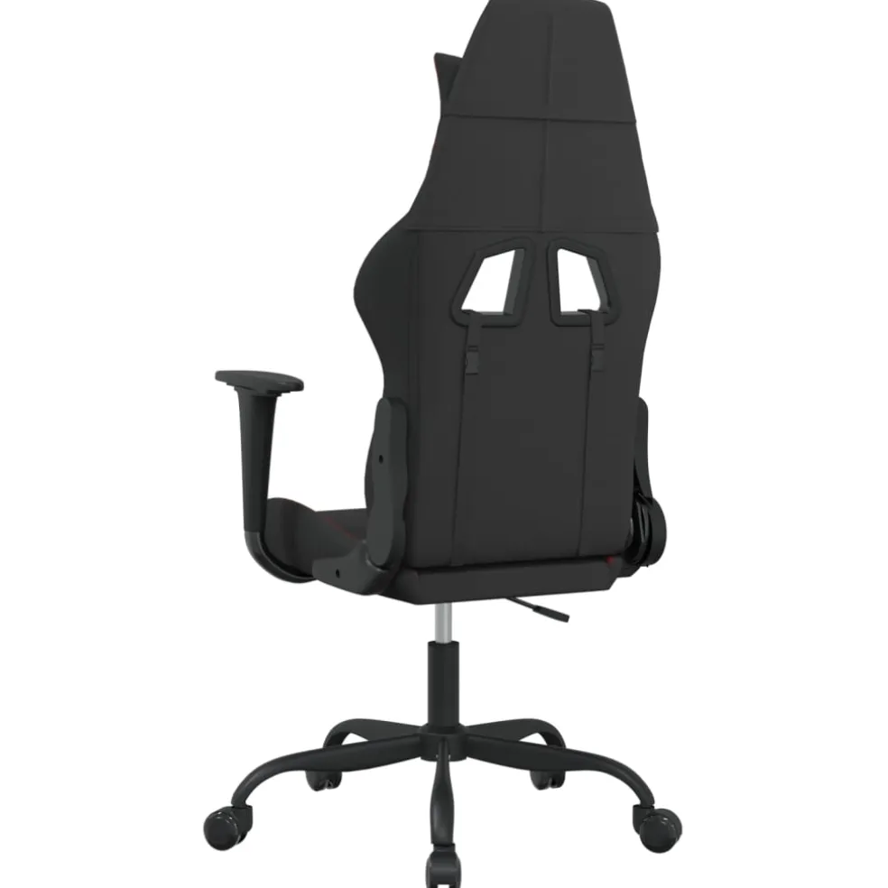 vidaXL Gamestoel stof zwart en rood