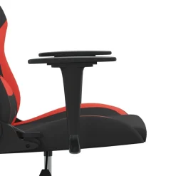 vidaXL Gamestoel stof zwart en rood