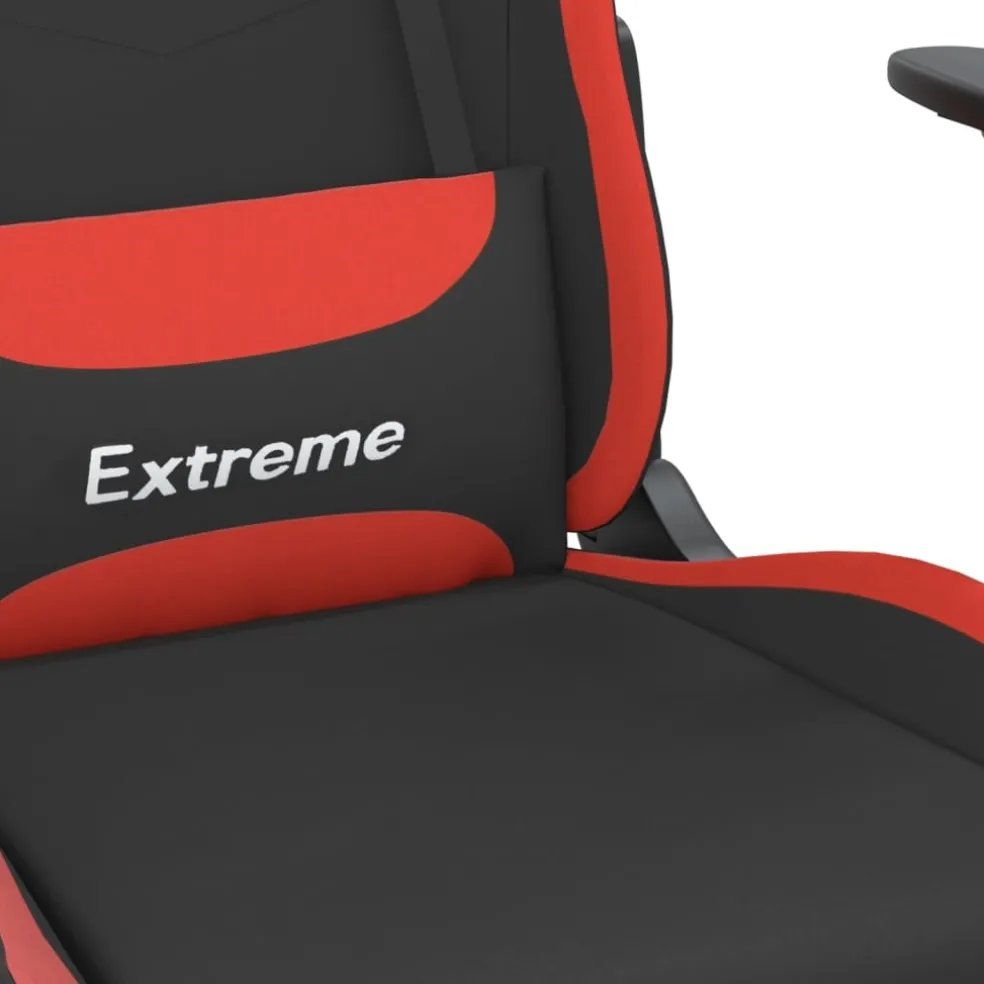 vidaXL Gamestoel stof zwart en rood