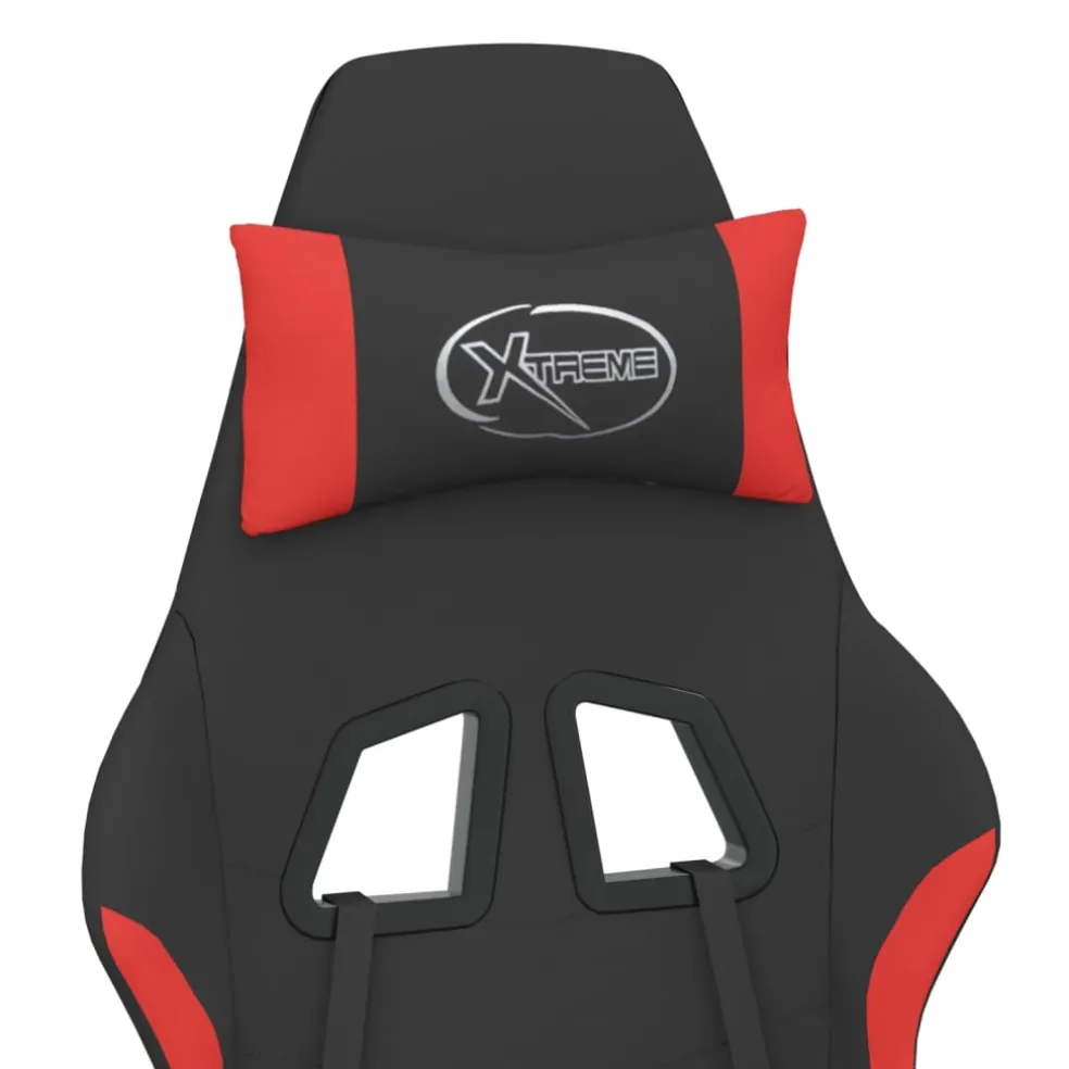 vidaXL Gamestoel stof zwart en rood