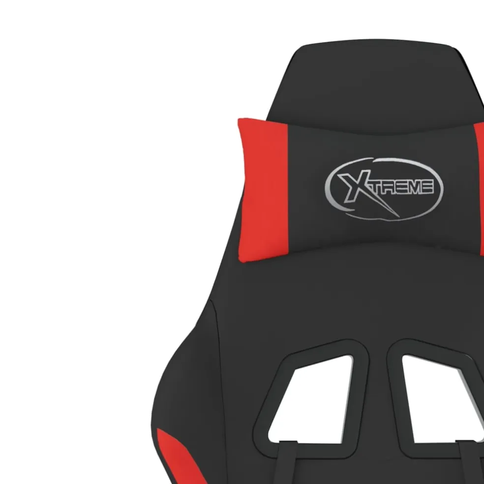 vidaXL Gamestoel stof zwart en rood