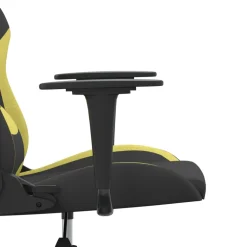 vidaXL Gamestoel stof zwart en lichtgroen